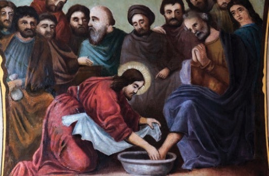 Jesus washing Peter's feet