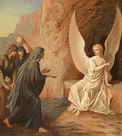 The angel at the tomb of the Lord Jesus Christ.